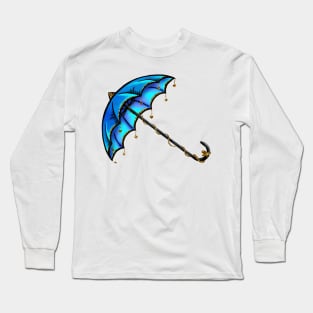 Beautiful Blue Umbrella Long Sleeve T-Shirt